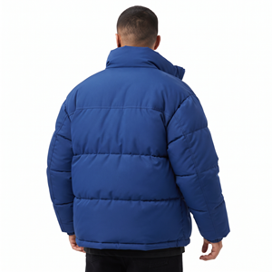 <b>Men's</b> Custom Winter <b>Puffer</b> Jacket Quilted Warm <b>Coat</b> Full Zip Windproof Winter <b>Coat</b> Regular Size OEM ODM Clothing Manufacturer - Product Image 4