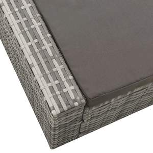 Doppio lettino in grigio Poly Rattan - Product Image 5