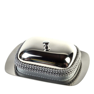 Stainless Steel Butter Dish With Lid Oval Shape Polished Metal Modern Design For Kitchen Tableware Freshness Preservation - Product Image 4