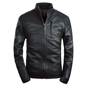 Chaqueta de Cuero Personalizada Premium para Hombre, Estilo Motero Clásico, Logotipo OEM, Prenda Exterior de Cuero Elegante de Alta Calidad - Product Image 1