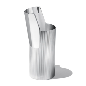 Vase de sol moderne tendance en métal fait main, finition argentée, vase décoratif d'intérieur, vase de sol fait main en promotion - Product Image 3