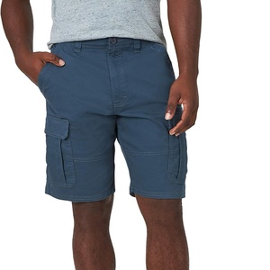 Pantalon cargo mi-long personnalisé bleu, 6 poches, short cargo pour travaux de construction - Product Image 1