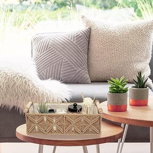 Customised Handwoven Modern Decor <b>Storage</b> <b>Basket</b> <b>Rectangle</b> Woven Decorative <b>Basket</b> for Organizing Sundries Multifunctional Use - Product Image 6