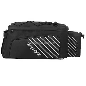 Bolsa de transporte de asiento trasero de bicicleta resistente al agua de poliéster 600D personalizada al por mayor - Product Image 3