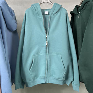 Sweat-shirts à capuche personnalisés pour hommes en coton et polyester, lourds, surdimensionnés, streetwear, broderie, sweat-shirts à capuche pour hommes - Product Image 1