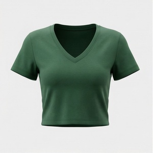 เสื้อครอปท็อปผู้หญิง สกรีนโลโก้ได้ ผ้าฝ้าย เซ็กซี่ สบายๆ เสื้อครอปสั้น พรีเมียม แอคทีฟแวร์ แฟชั่นทันสมัย เสื้อยืด - Product Image 1