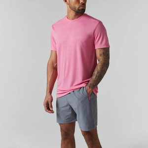 Conjunto Deportivo Unisex de Verano de 2 Piezas, Secado Rápido, Transpirable, Tela de Rizo, con Logotipo, Camiseta de Manga Corta y Pantalones Cortos para Hombre, para Correr, Gimnasio y Fitness - Product Image 1