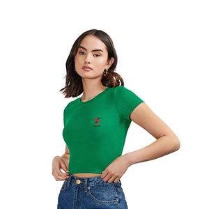 เสื้อครอปท็อปผู้หญิง ดีไซน์เรียบหรู น้ำหนักเบา สวมใส่สบาย ผ้าสัมผัสนุ่ม แฟชั่นมินิมอล เหมาะสำหรับวันหยุดฤดูร้อน - Product Image 4