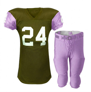 Pantalon de football américain en jersey sergé vert marine imprimé, fabrication professionnelle, par RUN APPAREL, uniforme de football américain à col en V et manches courtes - Product Image 5