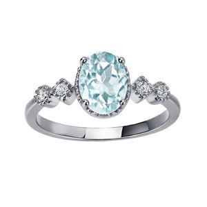 Anillo de Compromiso de Plata de Ley 925 con Piedra Preciosa Natural Topacio Azul, Hermoso Anillo Ovalado para Mujer, Joyería <span class=keywords><strong>Destiny</strong></span> <span class=keywords><strong>2022</strong></span> - Product Image 2
