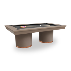 Convertible Adjustable Foldable <b>Solid</b> <b>Wood</b> Negroni Pool <b>Table</b> Dining <b>Top</b> Suede Legs Leather Wrapped Luxury Bestseller - Product Image 5