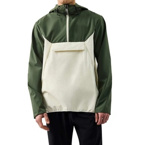 เสื้อแจ็คเก็ตผู้ชายแบบ Anorak ขายส่ง เสื้อกันลมมีฮู้ด เสื้อกันฝน คุณภาพสูง เสื้อผ้ากีฬา โพลีเอสเตอร์ เสื้อแจ็คเก็ตผู้ชาย - Product Image 1
