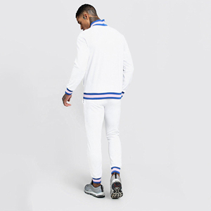 Mens Trendy Acid Wash Winter Tracksuit Set Zipper Jacket Drawstring <b>Pants</b> Collar Waist Arm Band Accents Multi Pocket Slim Fit - Product Image 5