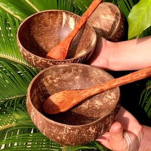 Meilleur choix Bol en coquille de noix de coco écologique avec cuillère ensemble complet pour votre cuisine de qualité d'exportation du Vietnam à haute qualité - Product Image 1