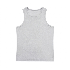 Débardeur de sport pour hommes en gros, sans manches, respirant, tricoté, séchage rapide, personnalisé, haute élasticité, coupe en I, pour musculation et lutte - Product Image 4