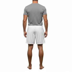 Shorts de basketball décontractés pour hommes, personnalisés, de haute qualité, 5 pouces, double couche, couleur unie, respirants, séchage rapide, taille élastique, 100 % toile - Product Image 2