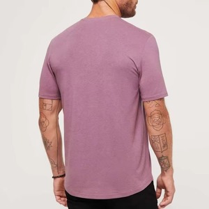 Camiseta de Algodón para Hombre, Cuello Redondo, Manga Corta, Estilo Casual, Básica, Tejido Suave y Transpirable, Logotipo Personalizado, OEM, ODM - Product Image 2