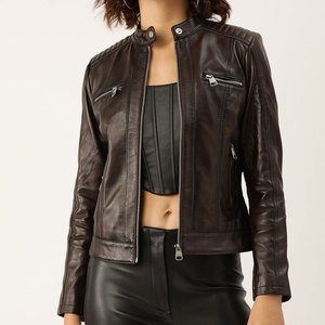 Latest Design 2026 Women <b>Leather</b> Fashion Jacket Hot Sale Women Custom <b>Leather</b> Fashion Jacket - Product Image 1