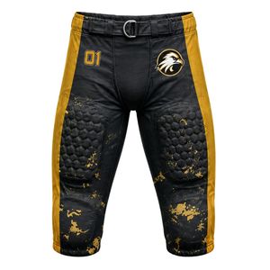 Conjunto de Uniforme de Fútbol Americano Negro y Dorado con Pantalones Cortos Acolchados Integrados, Uniforme de Equipo Premium para Jugadores Adultos - Product Image 2