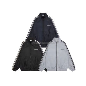 Men's High Quality Windbreaker Cotton <b>Nylon</b> Tracksuit Custom Logo Solid Windproof Breathable Washed Plus Size - Product Image 6