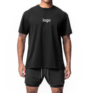 Vente en gros de t-shirts classiques surdimensionnés pour hommes, vêtements de sport et de gym - Product Image 6