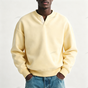 <b>Men's</b> <b>Long</b> <b>Sleeve</b> <b>Henley</b> Shirt Button Up Collar Solid Color Knitted Cotton Casual Pullover Regular Fit Autumn Wear - Product Image 1