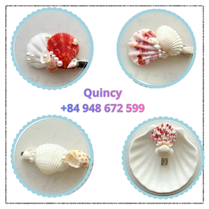 Pinza para el Cabello con Conchas Marinas, Accesorio Elegante Hecho a Mano para Bodas de Verano en la Playa y Ocasiones Especiales - Product Image 5