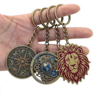 Porte-clés de luxe personnalisé avec logo, porte-clés vierge en métal pour sublimation, gravure laser, thème <span class=keywords><strong>Harry</strong></span> <span class=keywords><strong>Potter</strong></span>, école de sorcellerie - Product Image 5