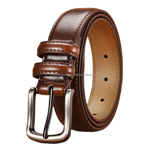 Cinturones Casuales de Cuero Vacuno 100% Genuino Azul, Venta al Por Mayor Personalizada, Hebilla de Cobre, Alta Resistencia, Duraderos, Vintage, 3.8CM - Product Image 5