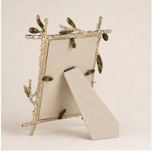 Luxury Golden Metal Photo Frame Elegant Olive Branch Border Picture Frame Wholesale Handcrafted Zinc Alloy Tabletop <b>Twig</b> Frame - Product Image 3