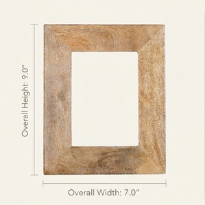 Wood Photo <b>Frame</b> Rectangular Classic <b>Design</b> Vertical <b>Wall</b> Mount - Product Image 2