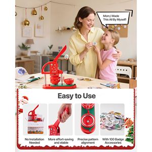 Máquina para hacer botones de plástico de 2,28 pulgadas, 100 Uds., piezas de botón, cortador circular, Llaves hexagonales, mango ergonómico, insignias DIY - Product Image 5