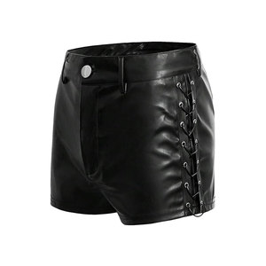 บริการ OEM ขายส่ง กางเกงขาสั้นหนังผู้ชายเอวกลาง ดีไซน์เรียบง่าย สไตล์ลำลอง รับผลิตตามแบบ สินค้ามาใหม่ แบรนด์ส่วนตัว สำหรับผู้ใหญ่ - Product Image 1