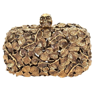 Dazzling gold glitter clutch featuring complex crystal patterns and a slim handle. Available at wholesale prices - Product Image 6