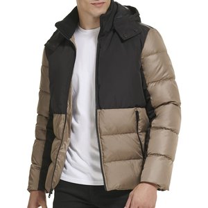 Mens Winter Puffer Jacket High Quality <b>Bubble</b> <b>Coat</b> Outdoor Warm Cotton Filled Hooded Waterproof Breathable Patchwork Custom Logo - Product Image 5