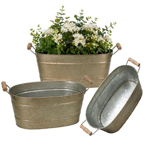 Maceta moderna de metal plateado martillado para decoración de plantas de jardín en interiores/exteriores, maceta para plantas de interior - Product Image 2