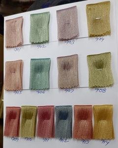 Tela de Seda Elegante Supreme, Material Metálico Brillante y Transparente para Diseño de Saris, Vestidos y Manualidades, Directo de Fábrica - Product Image 4