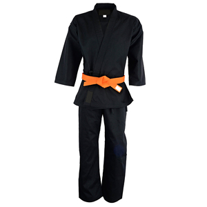 Women's Black Mixed Martial Arts Gi 100% Cotton Durable <b>Athletic</b> Fit Adult Uniform - Product Image 2
