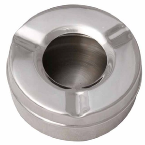 Cendrier moderne en acier inoxydable avec design coupe-vent - Product Image 4