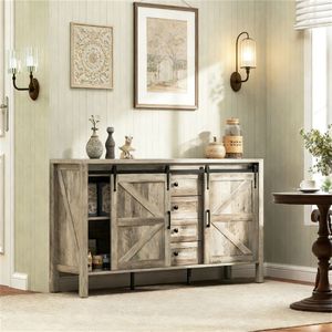 Living Room Buffet Storage Cabinet with <b>Side</b> Panel Cutlery Organizer - Product Image 1