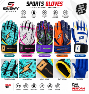 Guantes de Béisbol de Cuero Personalizados con Cierre a Presión, para Entrenamiento y Carreras, Color Personalizado, Agarre Superior, Transpirables, Cómodos y Duraderos - Product Image 6