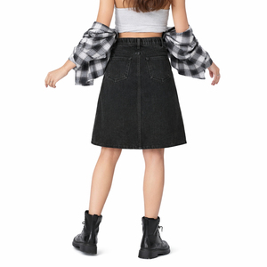 Natural Waist Knee-Length Casual Breathable Women Denim Skirts 100% Cotton Summer Custom Logo OEM Manufacturer New Best Price - Product Image 2