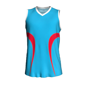 Maillot de basket personnalisé par sublimation, col en V, sans manches, en polyester anti-humidité, uniforme d'équipe unisexe pour adultes avec service OEM - Product Image 1
