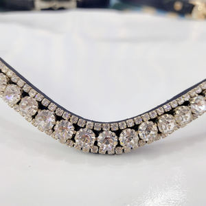 Diadema Premium de Tres Hileras con Cristales de Diamante de 8mm para Accesorios de Brida de Caballo, Equipo de Equitación, Proveedor Mayorista - Product Image 1