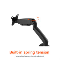 Soporte de Escritorio VESA de Alta Resistencia con Brazo Doble para Monitor con Resorte de Gas AUKI, Soporte Ajustable para Monitor de Computadora, Certificado OEM ODM