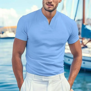 Camiseta de Verano 2026 para Hombre, Talla Grande, Transpirable, Cuello en V, Manga Corta, Estampada, para Deportes, Fitness y Ocio al Aire Libre - Product Image 2