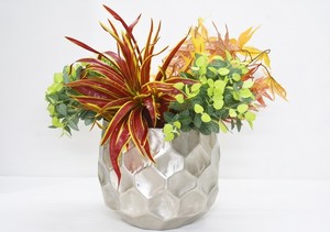 Premium Fancy Aluminum Nickel Plated Indian Classic Look Flower <b>Vase</b> Metal Design Premium Colourful Home Wedding Decoration <b>Vase</b> - Product Image 2
