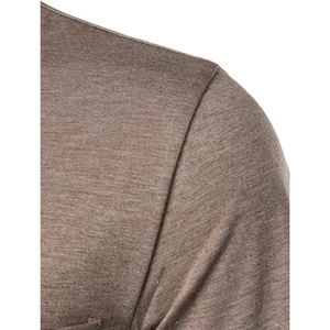 Chemise de golf pour homme à manches courtes, couleur unie, boutonnée, imprimée numériquement, tricotée, avec poche, séchage rapide, respirante, en coton - Product Image 4