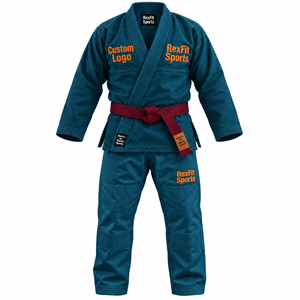 Uniforme de Grappling Brasileño Bordado con Letras Personalizadas en el Pecho, Conjunto de Kimono BJJ Unisex y Uniforme de Entrenamiento de Artes Marciales OEM - Product Image 1