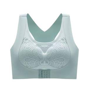 Soutien-gorge de sport sans couture en dentelle pour femme, respirant, séchage rapide, maintien moyen, sans armatures, grandes tailles, vente en gros - Product Image 5